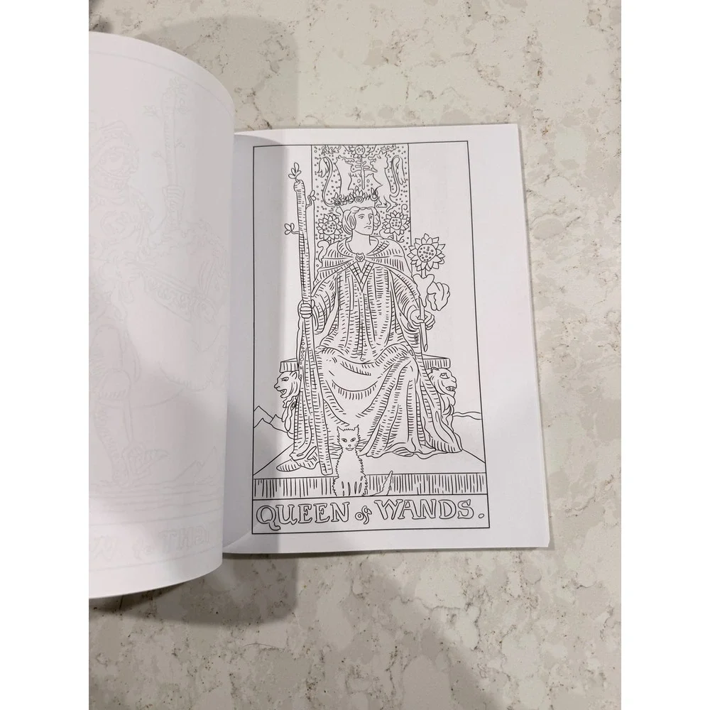The Tarot Card Adult Coloring Book GC Carter 78 Cards Major Minor Arcana New